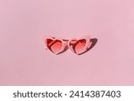 Heart shaped sunglasses on the...