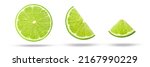 Flying lime slices collection...