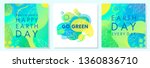 set of earth day posters with... | Shutterstock .eps vector #1360836710