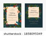 set of christmas and happy new... | Shutterstock .eps vector #1858095349