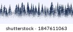 vector sketch  banner. forest ... | Shutterstock .eps vector #1847611063