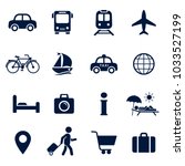travel icon set. vector isolaed ... | Shutterstock .eps vector #1033527199