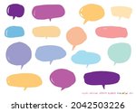 cute vector speech bubble... | Shutterstock .eps vector #2042503226