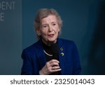 Small photo of Kyiv, Ukraine June 29 2023. Former President of Ireland Mary Robinson attends a press conference of a newly created working group that will work with the damages caused to Ukraine's ecology.
