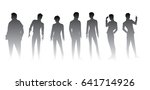 fading vector silhouettes male  ... | Shutterstock .eps vector #641714926