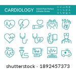 set of icons of cardiology.... | Shutterstock .eps vector #1892457373