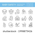 baby safety icon set. editable... | Shutterstock .eps vector #1998875426