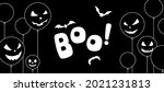 halloween black background with ... | Shutterstock .eps vector #2021231813