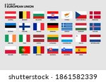 vector flags of european union... | Shutterstock .eps vector #1861582339