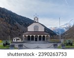 Small photo of Timau, Italy (18th November 2023) - The military sacrarium with the graves of italian and austrian soldiers who fought during WW1