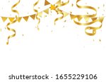 golden tiny confetti and... | Shutterstock .eps vector #1655229106