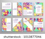 set of a4 cover  abstract... | Shutterstock .eps vector #1013877046