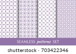 set of 4 geometric patterns.... | Shutterstock .eps vector #703422346
