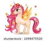 pony unicorn character with... | Shutterstock .eps vector #1098475520