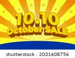 10.10 october sale 3d isometric ... | Shutterstock .eps vector #2031608756