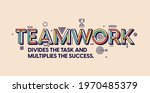 teamwork quote in modern... | Shutterstock .eps vector #1970485379