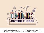 think outside the box. quote... | Shutterstock .eps vector #2050940240
