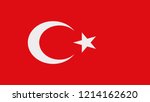 national flag of turkey... | Shutterstock . vector #1214162620