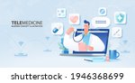 telemedicine concept banner.... | Shutterstock .eps vector #1946368699