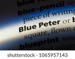 Small photo of blue Peter word in a dictionary. blue Peter concept.