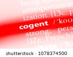 Small photo of cogent word in a dictionary. cogent concept