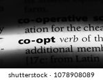 Small photo of co-opt word in a dictionary. co-opt concept