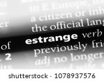 Small photo of estrange word in a dictionary. estrange concept