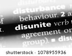 Small photo of disunite word in a dictionary. disunite concept