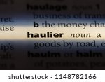 Small photo of haulier word in a dictionary. haulier concept.