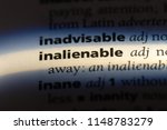 Small photo of inalienable word in a dictionary. inalienable concept.
