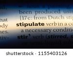 Small photo of stipulate word in a dictionary. stipulate concept.