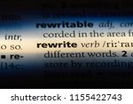 Small photo of rewrite word in a dictionary. rewrite concept.