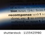 Small photo of recompense word in a dictionary. recompense concept.