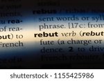Small photo of rebut word in a dictionary. rebut concept.