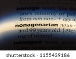 Small photo of nonagenarian word in a dictionary. nonagenarian concept.