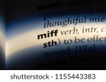 Small photo of miff word in a dictionary. miff concept.