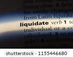 Small photo of liquidate word in a dictionary. liquidate concept.