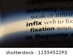 Small photo of infix word in a dictionary. infix concept.