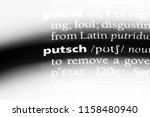 Small photo of putsch word in a dictionary. putsch concept.
