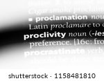 Small photo of proclivity word in a dictionary. proclivity concept.