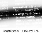 Small photo of ossify word in a dictionary. ossify concept.