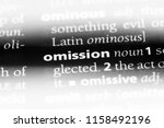 Small photo of omission word in a dictionary. omission concept.