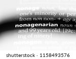 Small photo of nonagenarian word in a dictionary. nonagenarian concept.
