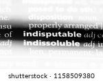 Small photo of indisputable word in a dictionary. indisputable concept.