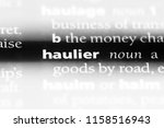 Small photo of haulier word in a dictionary. haulier concept.