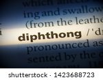 Small photo of diphthong word in a dictionary. diphthong concept.