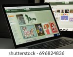 Small photo of Milan, Italy - August 10, 2017: DeviantArt website homepage. Deviant Art logo visible.