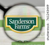 Small photo of Milan, Italy - November 1, 2017: Sanderson Farms logo on the website homepage.