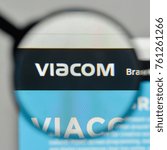 Small photo of Milan, Italy - November 1, 2017: Viacom logo on the website homepage.