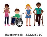 special needs children sad set | Shutterstock .eps vector #522236710